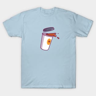 Flying Coffee Vector Icon Illustration T-Shirt